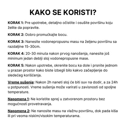 FLEXIBLE™ GUMA U SPREJU – PROFESIONALNA IZOLACIJA ZA SVE POVRŠINE!